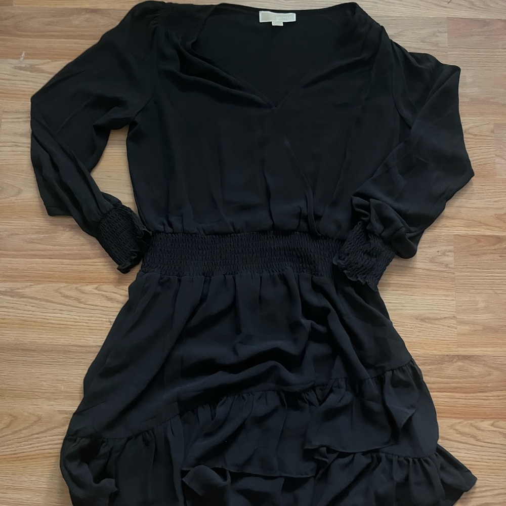 Michael Kors Black V-Neck Dolman Sleeve Sundress